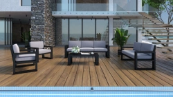 Aluminum Outdoor Furniture Set with Cushions - Madison Collection