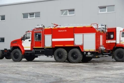 Fire Tanker Truck AC-(3.0-8.0)-?, Type 5881T, Modification 5881T4 on Ural-55571-6151-70 Chassis