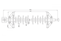 Insulator, Line Suspension, Silicone Composite, LK 120/110-ID-4 GP