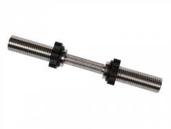 Chrome Dumbbell Bar with Rotating Grip, Length 490mm, MB-BarM50-M490B