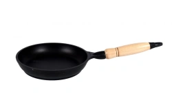 Non-Stick Aluminum Frying Pan 180/35mm with Wooden Handle AP
