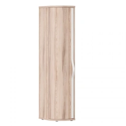 Curved Door Left-Facing Cabinet Marta LD.636080.000 (White/Desire Ash M)