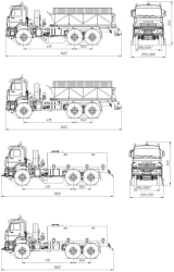 Combined Cleaning Machine KMD-65222 on KAMAZ 65222-53 Chassis