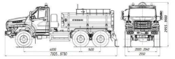 Oil Tanker AЦН 4680M6 on Ural 55571 Chassis
