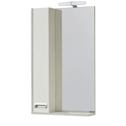 Aquaton Bekka PRO 50 Mirror Cabinet, White and Somerset Oak, Model 1A214502BAC201