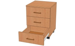 Mobile drawer cabinet with three drawers, model TP-1