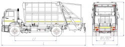 Rear Loading Garbage Truck Model MK-4541-06