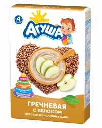 Instant Buckwheat Baby Cereal with Apple and Prebiotics - Agusha, 200g