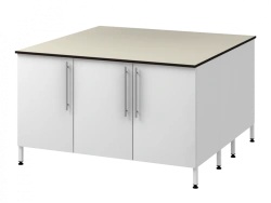 Island Table with Two Metal Support Columns 1500 OTDLg