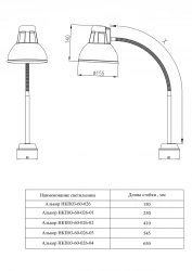 Low Voltage Machine Lamp NKP03-60-026 "Alcor" 24/36V