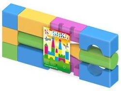 Bright and Lightweight Plastic Building Blocks Set - 12 Pieces