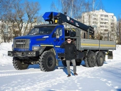 Multi-Functional Vehicle with Hydraulic Crane KMA on Ural 4320 U0K02N-4Z240