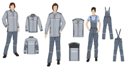 Women's Special Workwear Set for Transneft Workers (Jacket-Shirt, Vest, Dungarees)