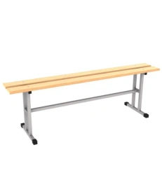 Utility Bench with Metal Frame and Wood Seat (SKMD68)