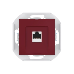 CADUCEUS ALING PRESTIGE Computer Socket with Keystone RJ45 Module cat.6 FTP, Burgundy, Art. 60150S.3