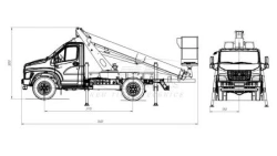 14M Hydraulic Aerial Lift AGP-14T GAZ-C41R13 200/250KG Capacity