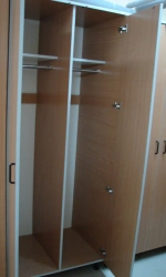 Two-Section Wardrobe Cabin with Shelves for Hats and Shoes