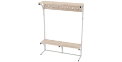 Single-sided Floor Hanger with Bench 1350x370x1800mm