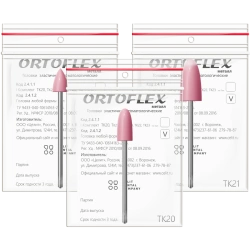 ORTOFLEX-METAL elastic dental heads, single-stage grinding system, polish form TK21 set 1 pc.