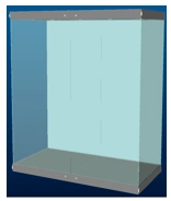 Wall Display Case 2000 x 1000 x H 2050 Model
