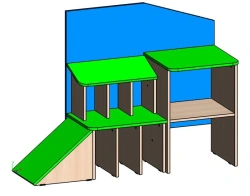 Garage Shelving Cabinet for Children's Room - Art. SIM Gar-01