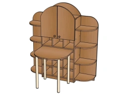 Metal Frame Art Rack with Table for Preschool Activities - SJ97