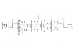 Linear Suspension Insulator with Silicone Composite Shell LK 70/35-I-4 GP