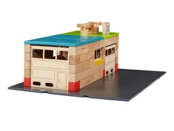 Magnetic Wooden Constructor WOODBLOCKS 2-in-1 Auto Service (85 Pieces)