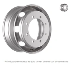 Heavy-Duty Steel Wheel with Non-Removable Rim, Size 19.5x6.75, Product No. RZB35757OE