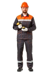 Men's Work Suit with Jacket and Bib Overalls for Durability Model 3.049