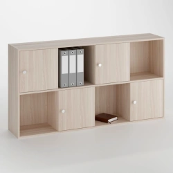 Wall-mounted shelf PN-11 with PVC edging and metal handles