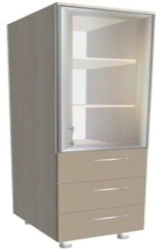 Two-Level Cabinet KSSHm 1-03 with Glass Doors