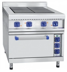 Electric Four-Burner Kitchen Stove with Convection Oven EPK-48ZSH-K-2/1