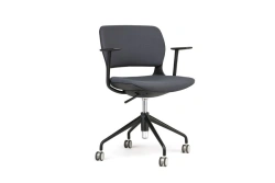 Modern Visitor and Staff Chair on Sturdy Metal Base - Model D00315S003