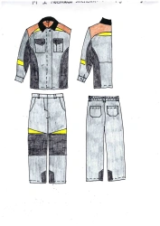 Women's Work Protective Suit M-1 for General Industrial Use