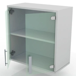 Wall-mounted module with doors and shelves, 104-002-1 S, 600x300x600