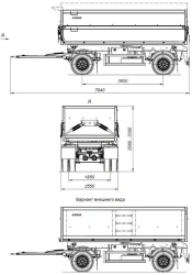 Dual-Axle Dump Trailer for Transporting Bulk Materials, 12 Ton Capacity 8595-22