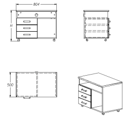 Document Storage Cabinet, Series 345