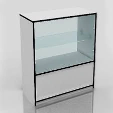 Showcase Display Cabinet with Glass Shelves, 2100x800x400 mm