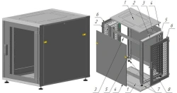 Floor-mounted Telecommunication Cabinet 19" 18U Model SHP-16U-600x830x800-PP