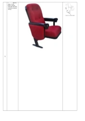 Arfa Metal Frame Chair for Auditoriums, Size: 520×520/700×900, Seat Cushion Thickness 110mm