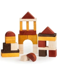 Daytime Colors Wooden Building Blocks Set (30 Pieces) Art. 6674-23