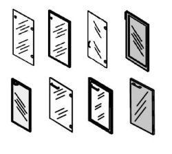 Low Glass Office Door - Work, Blitz, Agate, Rio Base, and more