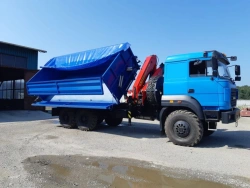Dump Truck with Crane Manipulator 637708 on Ural S35510 Chassis
