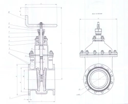 Brass Wedge Gate Valve DN 350 PN 0.25 MPa ITSHL.491665.003-01