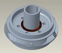 Working Wheel for Compression Pump, DN1750, 0.68 Inch Shaft, Ni-Resist / IMPELLER: FBH, DN1750, .68, NI-RST