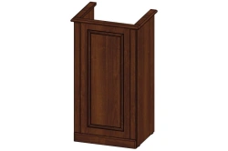 Guarantee Podium with Walnut Patina Finish