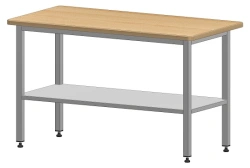 Confectionery Table 1400x700x850 mm with Lower Shelf, Beech Top