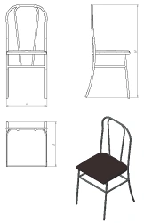 Metal Frame Chair for Comfortable Seating (STU.MK.V Series)