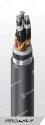 High Voltage Power Cable with Aluminum Conductors, AПвПп2гжнг Model